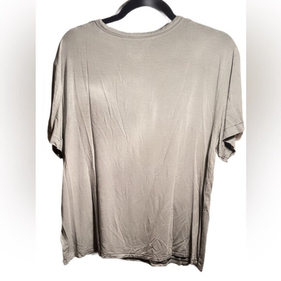 NWT Lot of 2 Aerie Distressed peach and green V neck V-Neck Boyfriend T-Shirt M - Picture 6 of 7